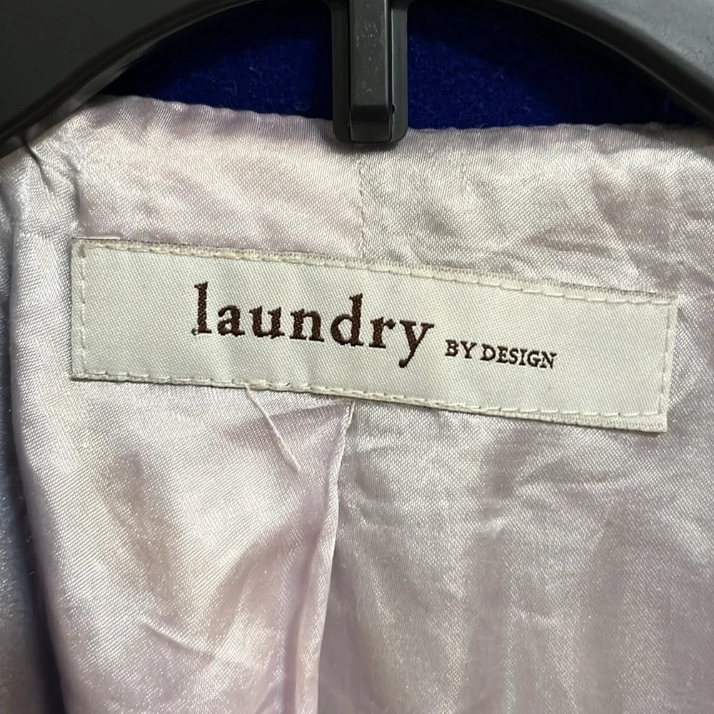 Laundry by Design coat women’s med/large purple wool fit & flare style old money - Picture 14 of 16